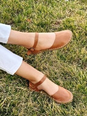 Bespoky Handmade Brown Leather Barefoot Sandals Size 39,Minimalist Zero-Drop Fit